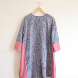 ゆったりSize Cotton&シルク着物のLongワンピース(no.476) 3枚目の画像