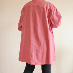 粉色真絲和服中長襯衫連衣裙（no.477） 第2張的照片