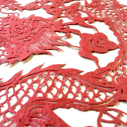 中国切り絵（剪紙）「龍」（額なし） 切り絵 sheepstyle 通販