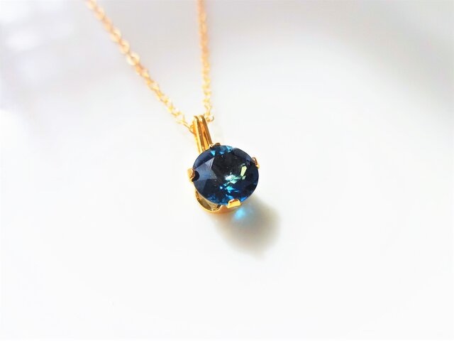 14kg ロンドンブルートパーズ一粒ネックレス