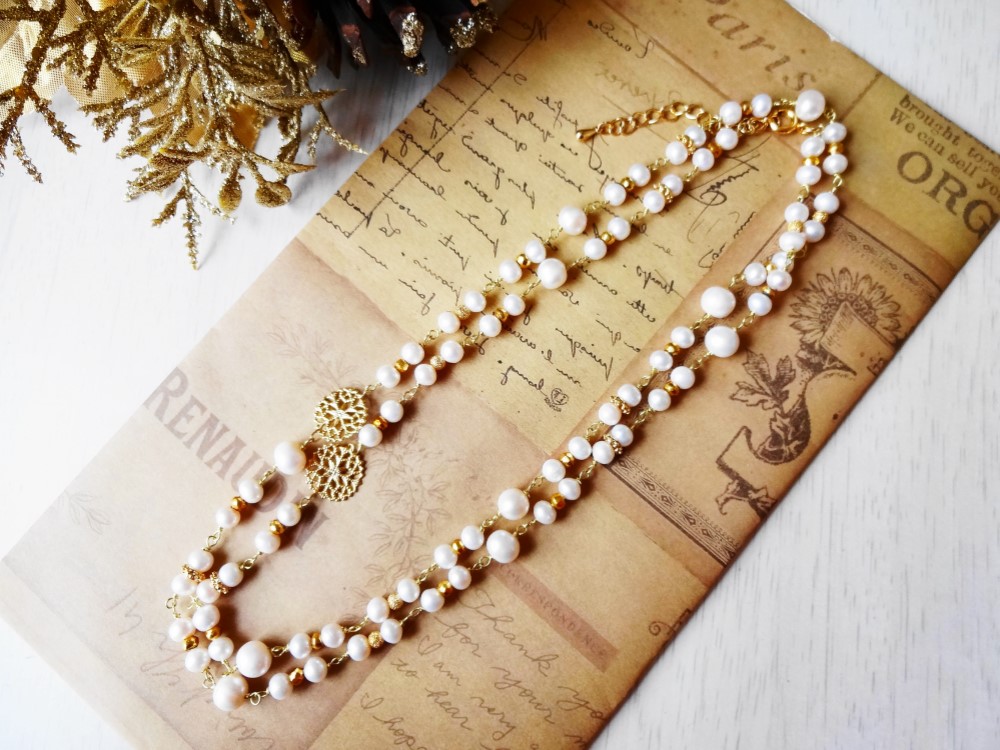 送料無料 華やぎパール ネックレス