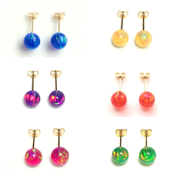 新品未使用】K14 オパールピアス 箱なし