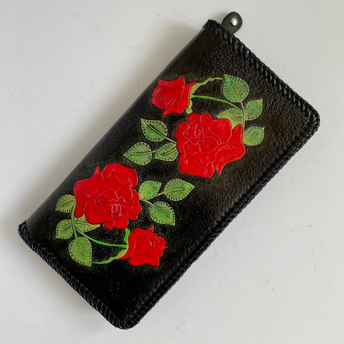 リニューアル❣️本革長財布／薔薇のお財布 長財布 yunsho 通販  