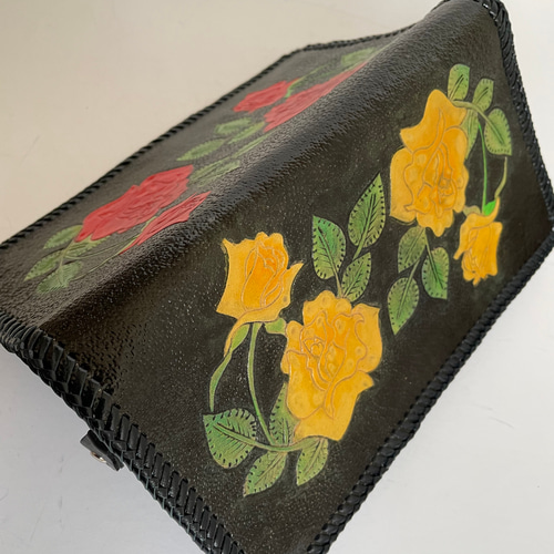リニューアル❣️本革長財布／薔薇のお財布 長財布 yunsho 通販