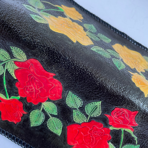 リニューアル❣️本革長財布／薔薇のお財布 長財布 yunsho 通販