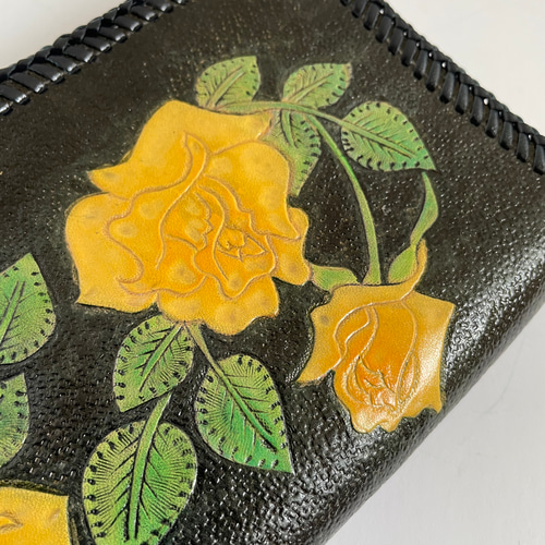 リニューアル❣️本革長財布／薔薇のお財布 長財布 yunsho 通販