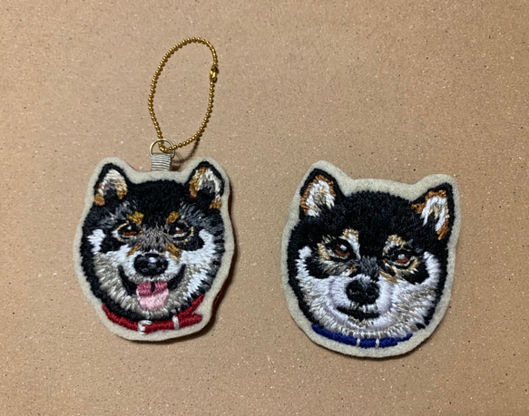 edocca様分【オーダーメイド】愛猫♡愛犬の手刺繍ストラップ 1枚目の画像