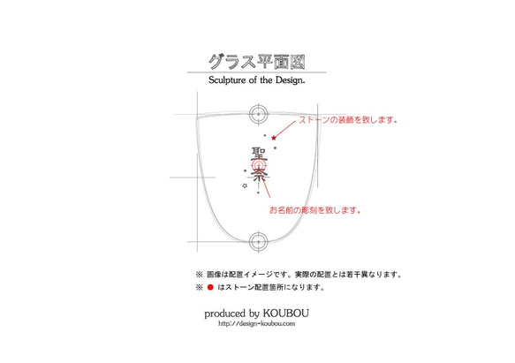 星のシンプルな名入れグラス 【和】 3枚目の画像