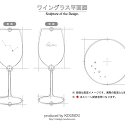 カシオペヤ座の名入れワイングラス 4枚目の画像