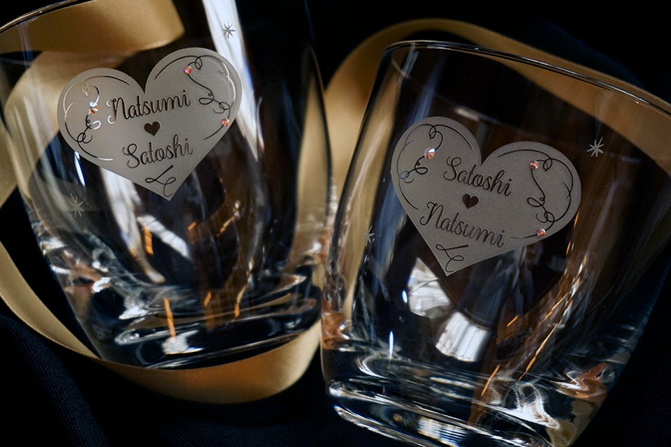 お祝いペアグラス