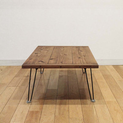 ハンドメイド家具　無垢材　 折りたたみ 　ローテーブル　座卓 2枚目の画像