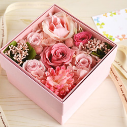 美術　花瓶　箱に名あり　箱入り　美しい 優しい色合いの全5色 ブリザーブドフラワー アートフラワー ボックス