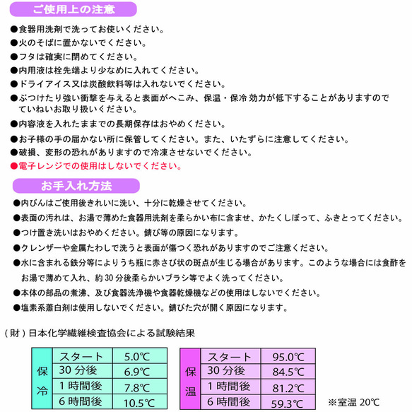 【送料無料】ワンプッシュ♪ステンレスボトル430ml 4枚目の画像