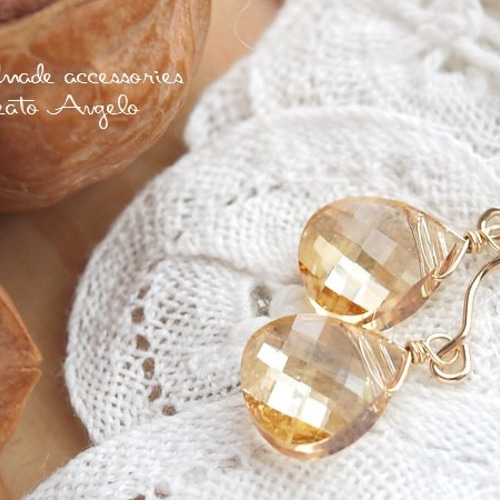 SWAROVSKI ピアス Una Angelic ドロップピアス, ラウンドカット, パヴェ, ホワイト