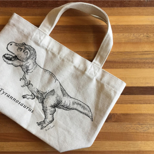 名前入り可能☆肉食恐竜！ティラノサウルス☆ミニトートバック トート