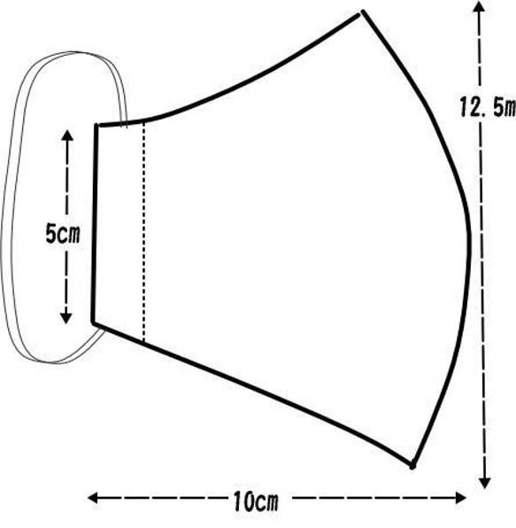 立体マスク　大人用 ◇ブラックウォッチダブルガーゼ　〈完成品〉 3枚目の画像