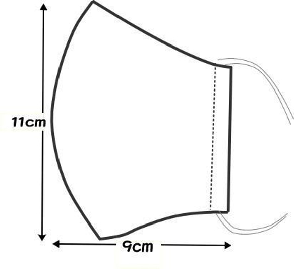 子供用　立体マスク　◇テディベア柄〈完成品〉 4枚目の画像
