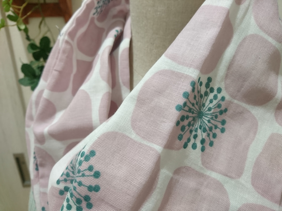 「令和セール」ダブルガーゼスヌード１重巻 夏 桜 ピンク 2枚目の画像