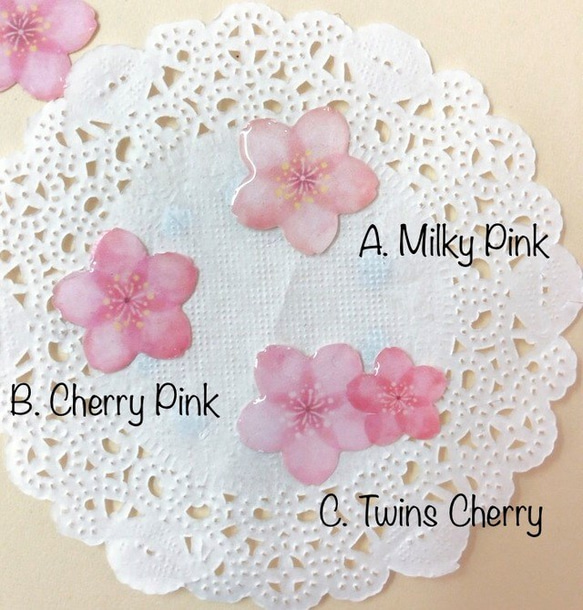 春を愉しむ♪桜のブローチ　Twinkle.:*:・'° 2枚目の画像