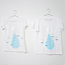 Tシャツ ミラーボールとホタルイカ 白 White 1枚目の画像