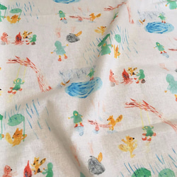 雨の日の子ども（textile） 1枚目の画像