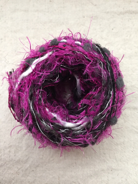 毛糸引き揃え糸*紫☆c893017 2枚目の画像