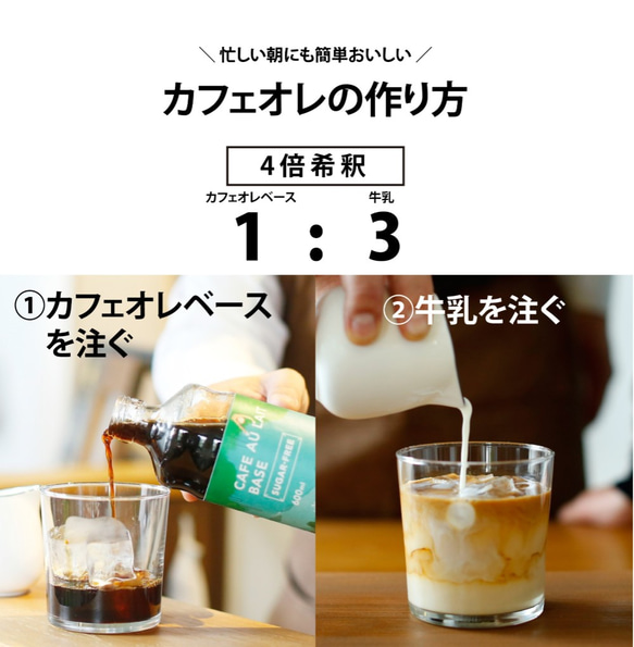【優しい甘さ】カフェオレベース【微糖】雑誌CREA掲載商品 5枚目の画像