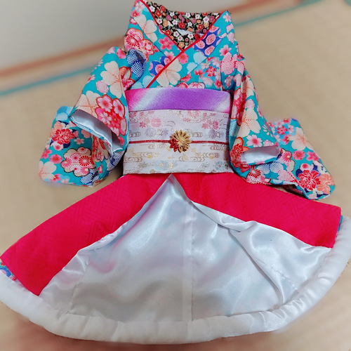犬用お着物 引振袖 ペット服・アクセサリー Grace メグノベベ
