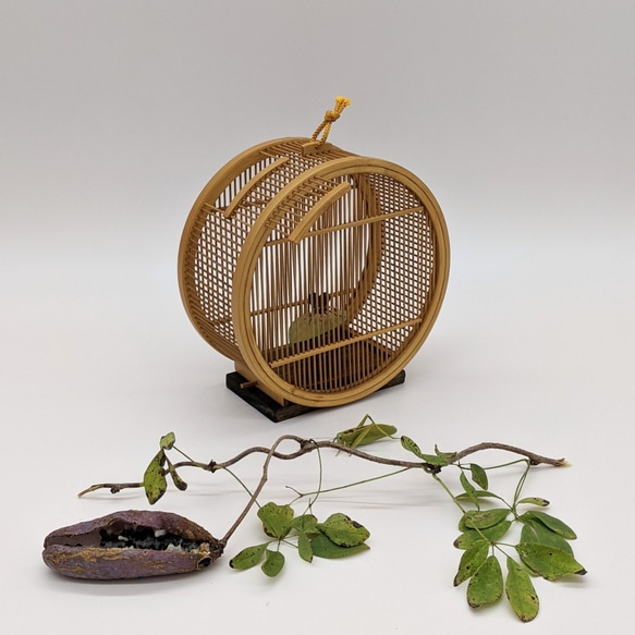 竹細工 ハンドメイド 虫籠 であえ