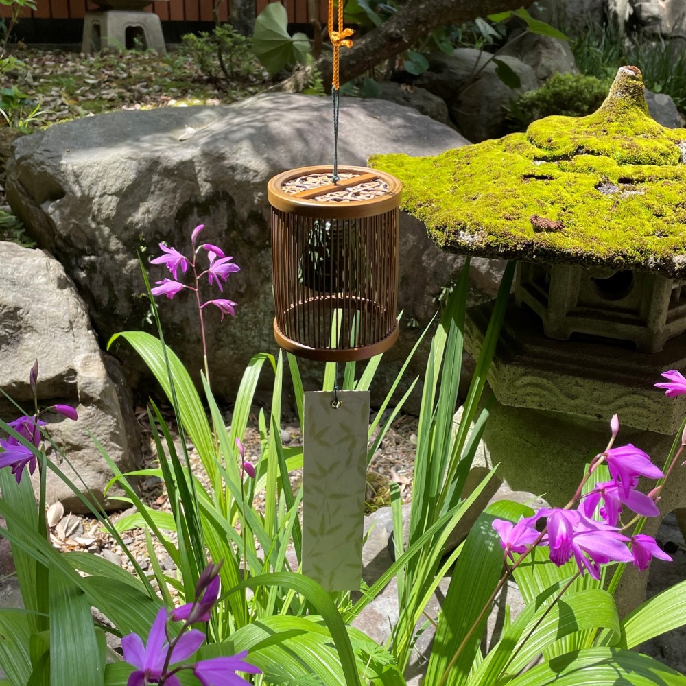 駿河竹細工　駿河竹　風鈴　竹細工で作った風鈴　涼　南部風鈴　涼しげインテリア　夏インテリア