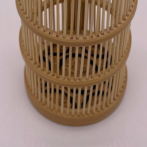 駿河竹細工 駿河竹 花器 竹で作った花器 かけす 【花台付き