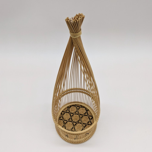 駿河竹細工 駿河竹 花器 竹で作った花器 わらかけ フラワー
