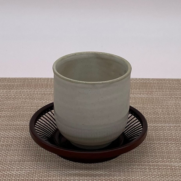 駿河竹細工 竹製品 朝顔茶托 茶托　コースター （5枚セット おもてなし お茶会 お正月 【送料無料(一部地域を除く)】 4枚目の画像