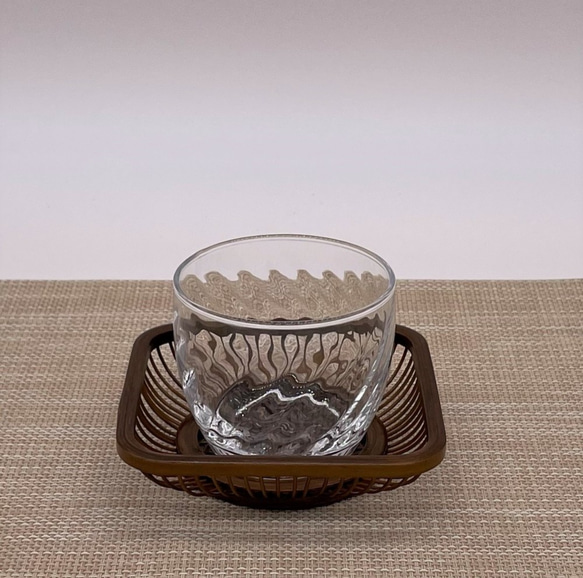 駿河竹細工 竹製品 角茶托 茶托 コースター （5枚セット) おもてなし