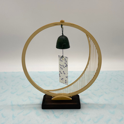 駿河竹細工 竹製品 置き風鈴三日月 南部風鈴 竹製風鈴 涼しげ
