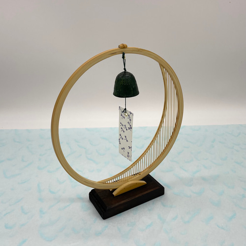 駿河竹細工 竹製品 置き風鈴三日月 南部風鈴 竹製風鈴 涼しげ