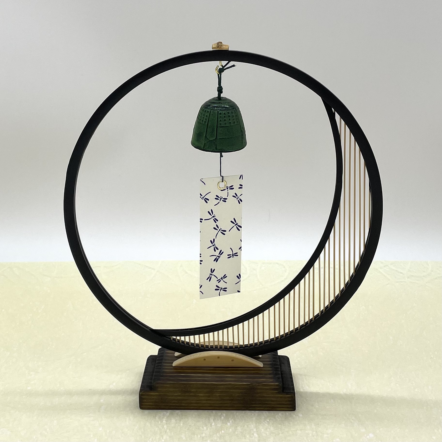 【美品】ライト　木製　竹細工　和紙　置物　インテリア　工芸品　美術品　A1525