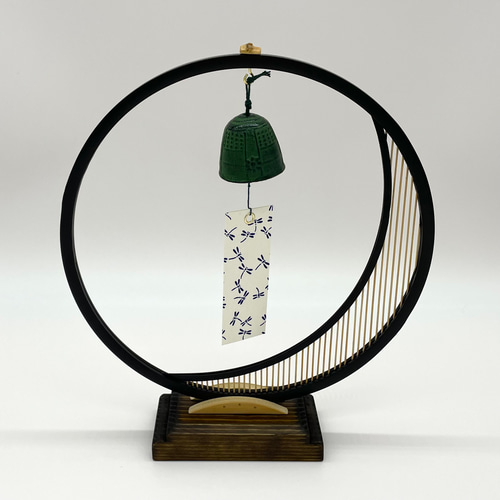 駿河竹細工 竹製品 三日月 ツートンカラー 涼しげインテリア 置き風鈴