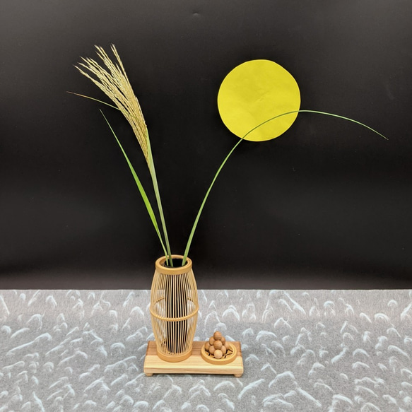 【美品】紫竹花籠　古竹細工　花器　置物　インテリア　工芸品　美術品　A1018 楽天市場】【一点限り】渡辺竹清作 煤竹花篭（口楕円手付