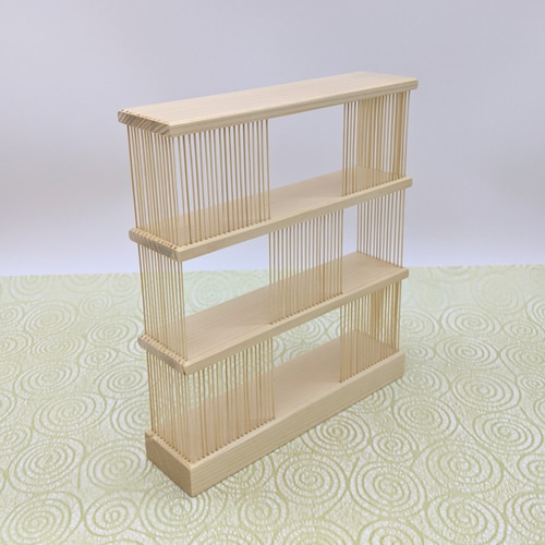 竹作り和風棚 駿河竹細工 飾り台 飾り棚 おしゃれインテリア お人形 竹ひご 竹と木製