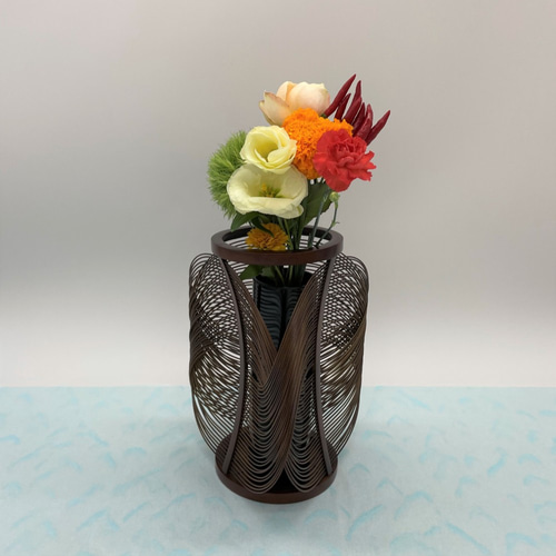 竹細工の花入 花器 花瓶 一輪挿し オブジェ 古道具 古民具