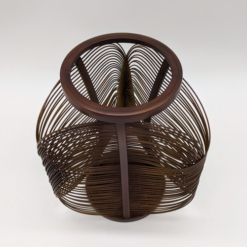 竹製花器 ダークブラウン 木箱付き 竹製花器 ダークブラウン 木箱付き 竹製花器 ダークブラウン 木箱付き