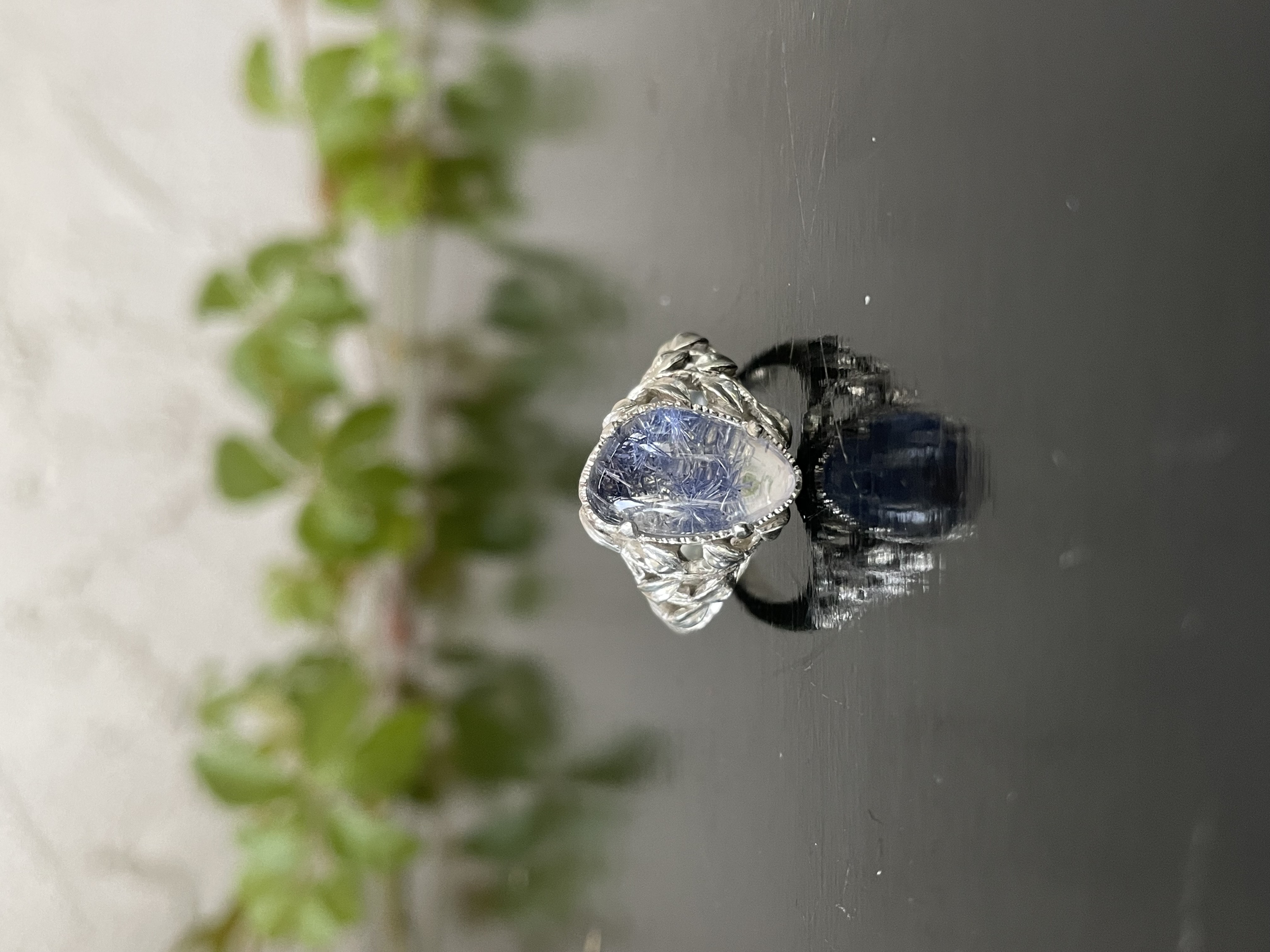 W1714 高品質 お花デュモルチェライトインクォーツ リング | WIMPERONLY