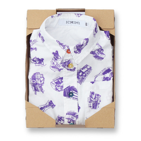 《70%OFF》【KIDS】KURUMA -SHIRT- PURPLE 3枚目の画像