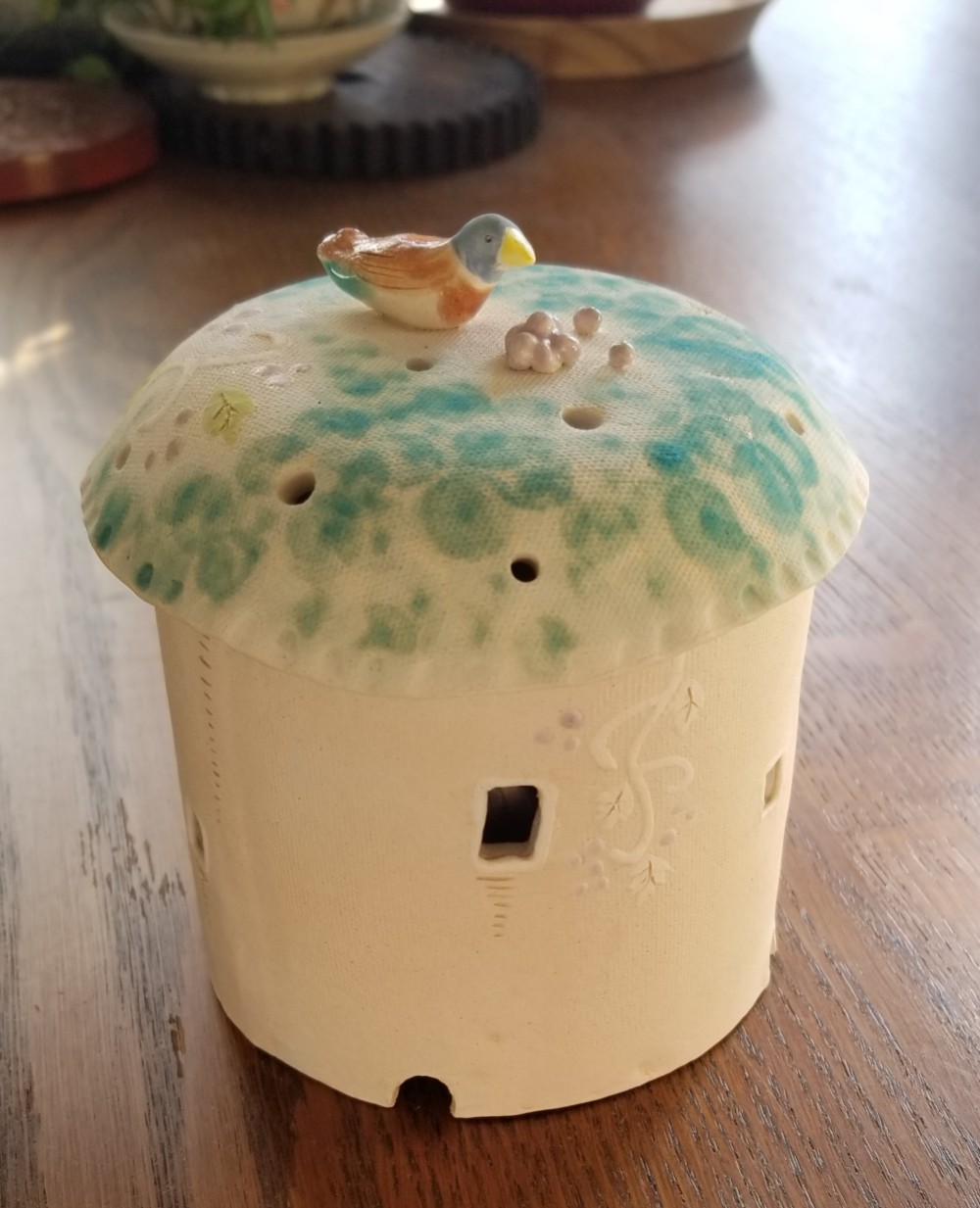 陶のお家～カモと葡萄～（灯り）