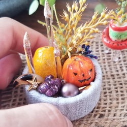 たる子さんが作った「ハロウィンの飾り～Halloween ornament」（ミニチュア）石粉粘土 2枚目の画像