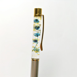 ハーバリウムペン【ブルー&イエロー】 2枚目の画像