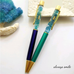 小さな水槽】金魚 * ハーバリウムボールペン ペン・筆記用具 透明工房