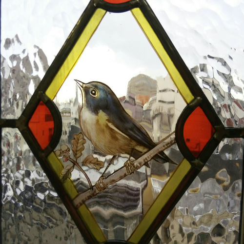 ステンドグラスパネル住宅用　小鳥の楽園(1482) 675e514e777114cfcea99412003ffc
