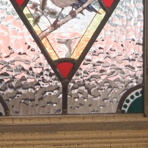 青い鳥の絵付けステンドグラスパネル その他アート g.g.m.m.